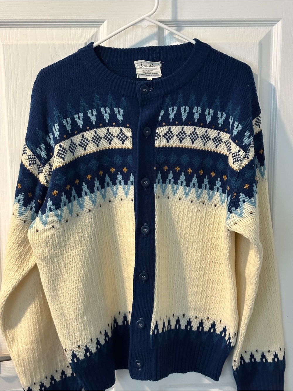 Scrambler Unisex Vintage Knit Cardigan